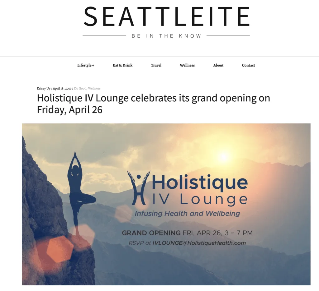 Seattleite.com article on the Holistique IV Lounge grand opening on April 26