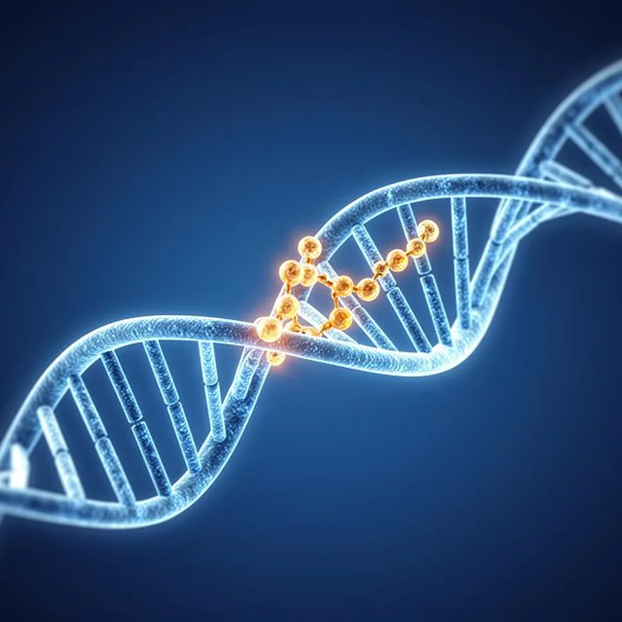 DNA double helix, representing the gene-targeted design of Q-Restrain / SOT therapy at Holistique Medical Center in Bellevue