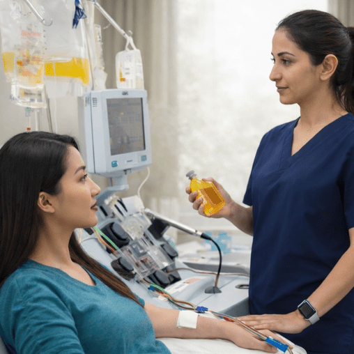 Therapeutic plasma exchange procedure for detoxification and immune support at Holistique Bellevue